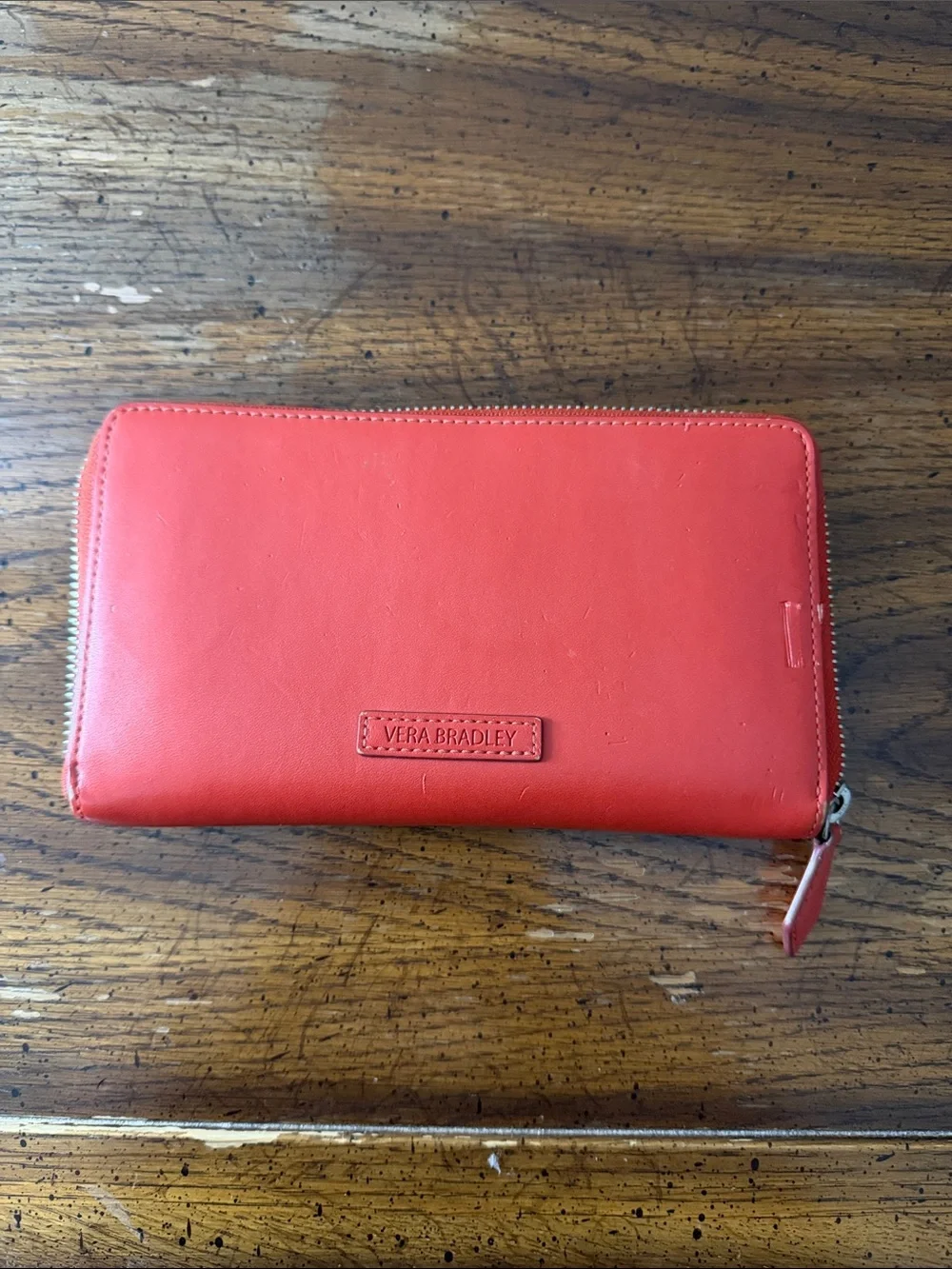 Vera Bradley Coral Red Zip Wallet